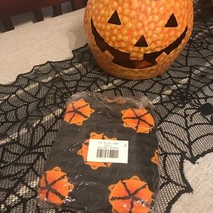 Lularoe Halloween OS - Orange Ghosts w/ Stripes
